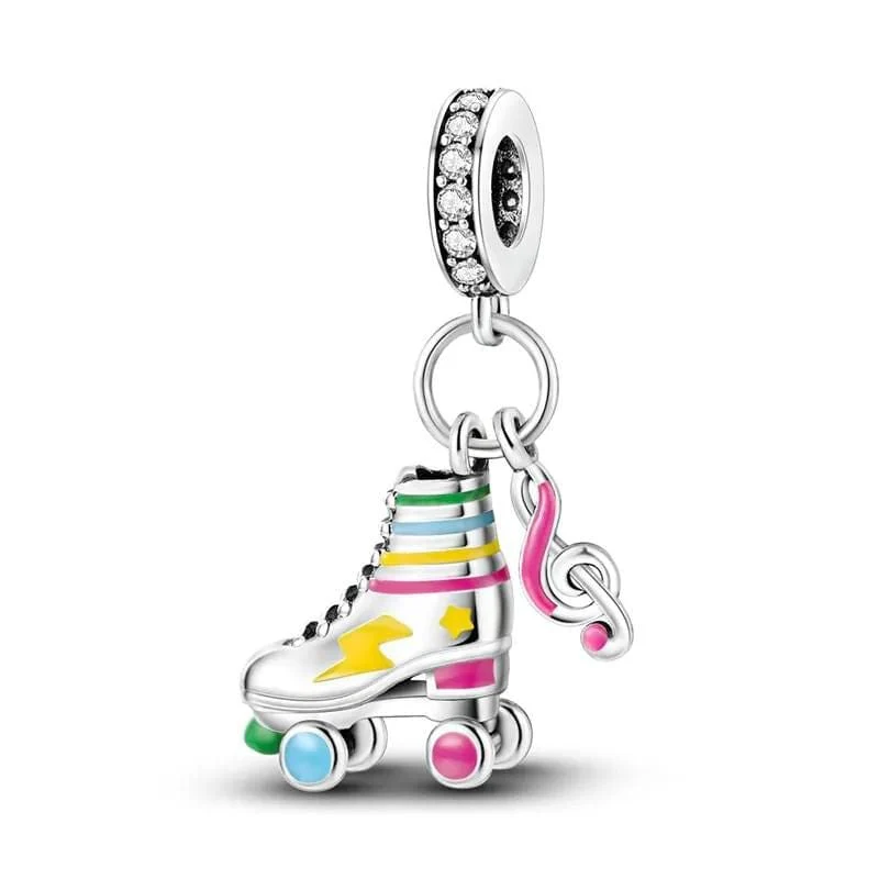 Glow in the Dark Luminous Roller Skates Tiktok Dangle Charm