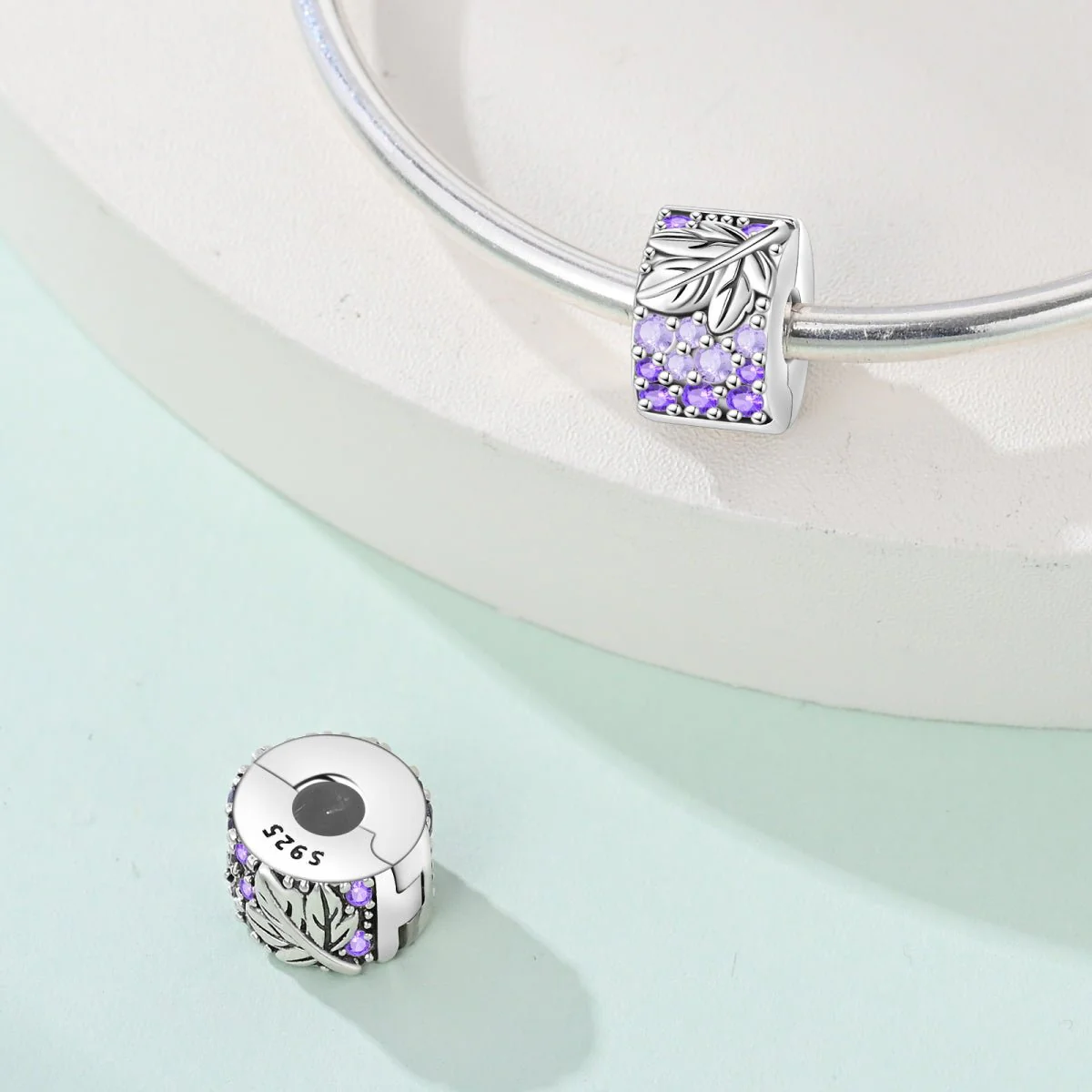 Lavender Leaf Clip Charm