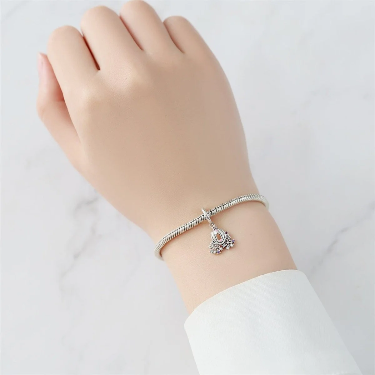 Sparkling Cinderella Carriage Charm