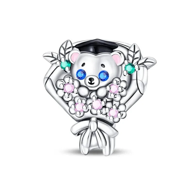 Graduation Bear Bouquet Charm