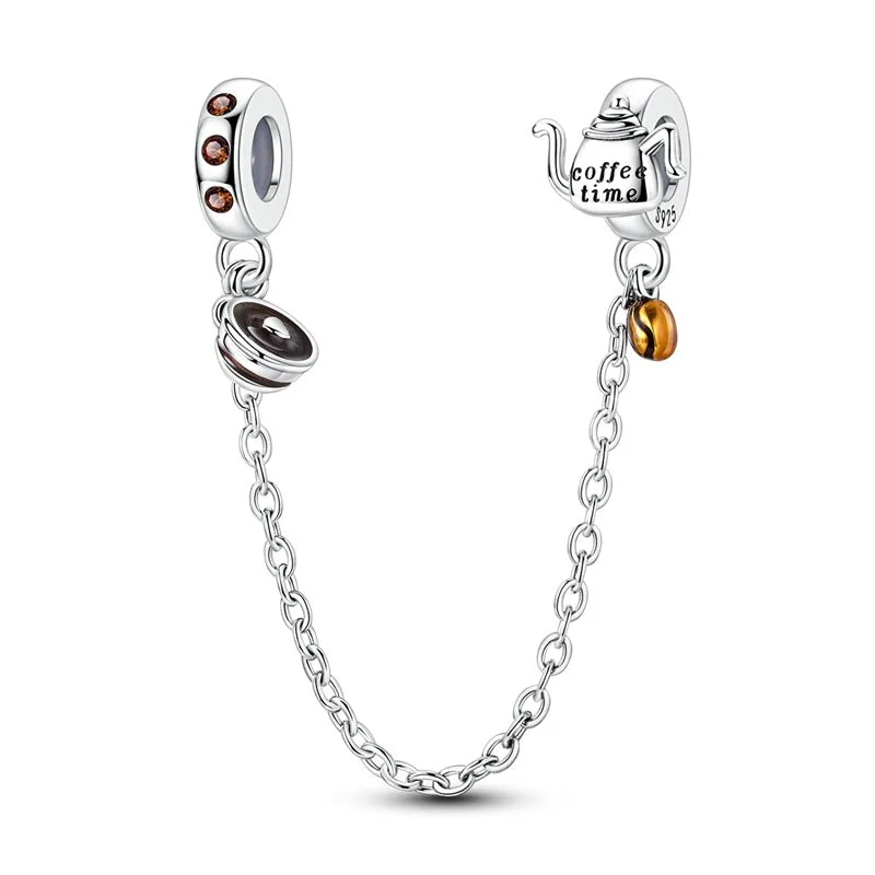 Coffee Time Safety Chain Charm