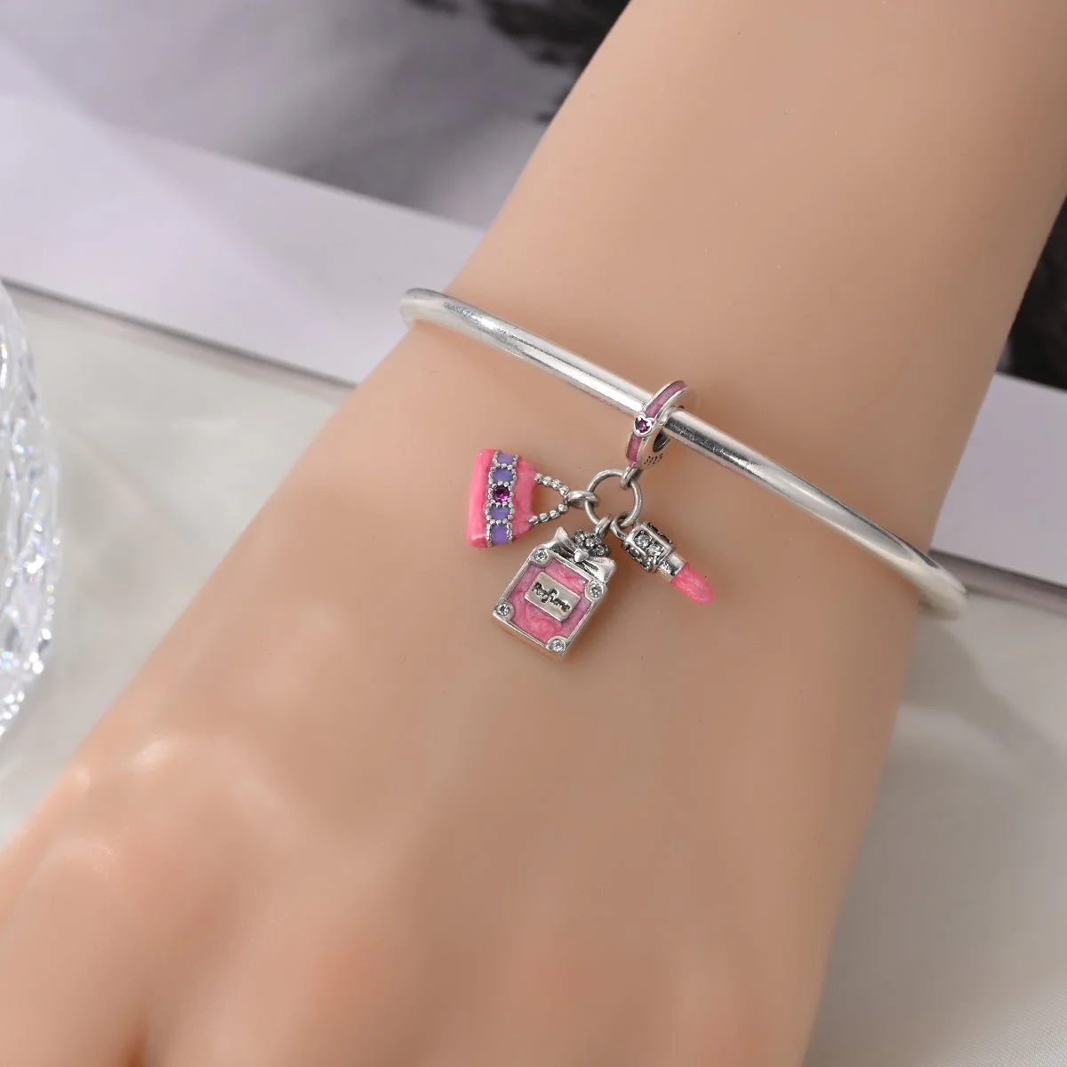 Perfume Bottle, Lipstick, & Handbag Dangle Charm