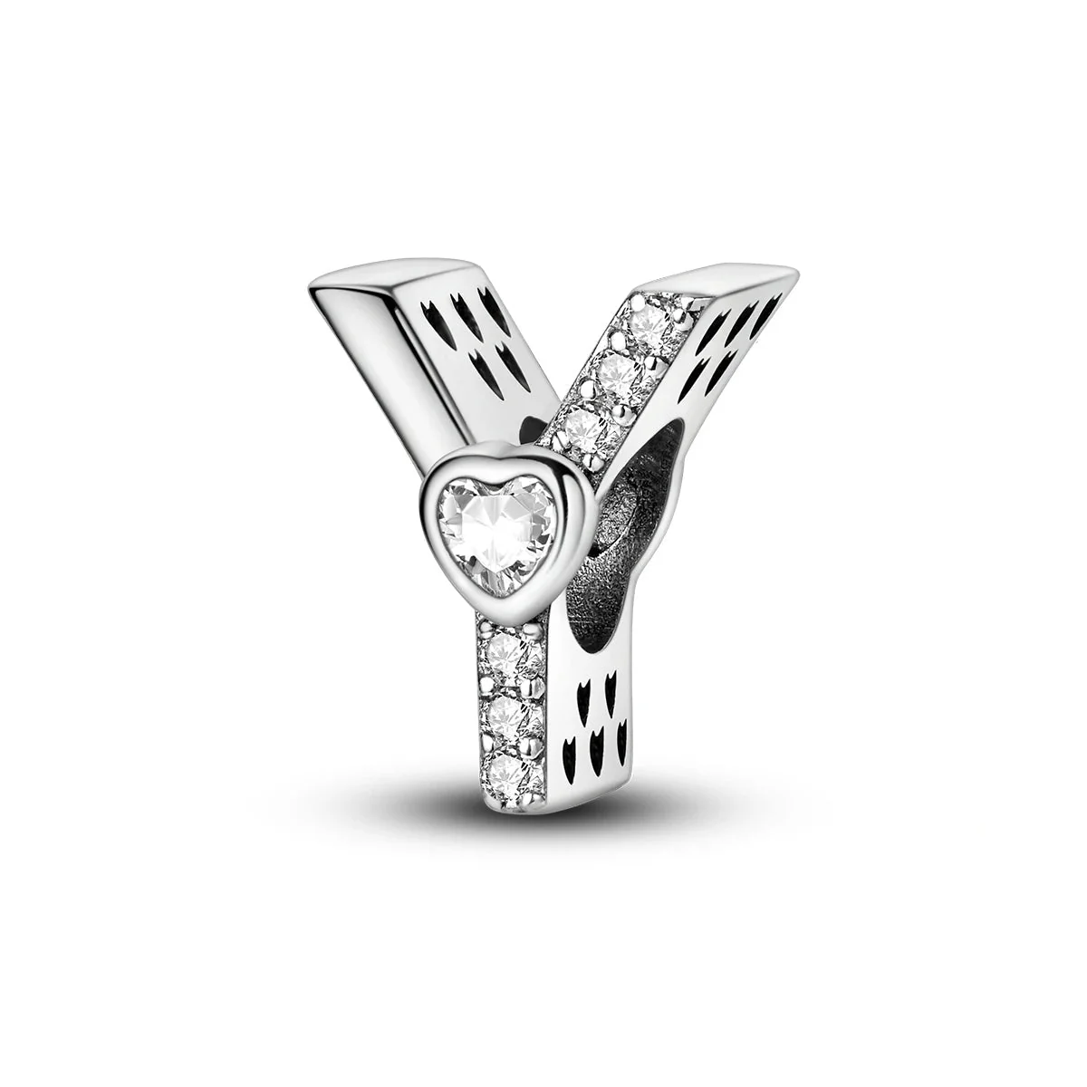 Sparkling Heart Letter A~Z Alphabet Charm