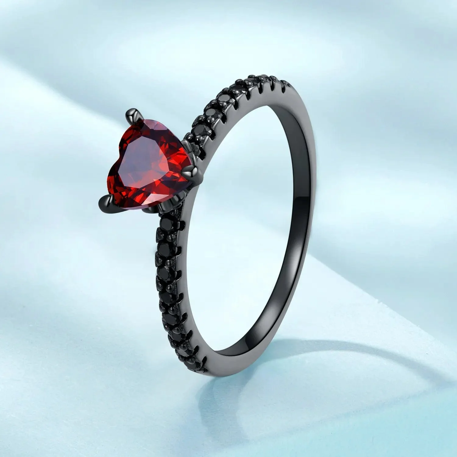 Black Punk Heart Ring