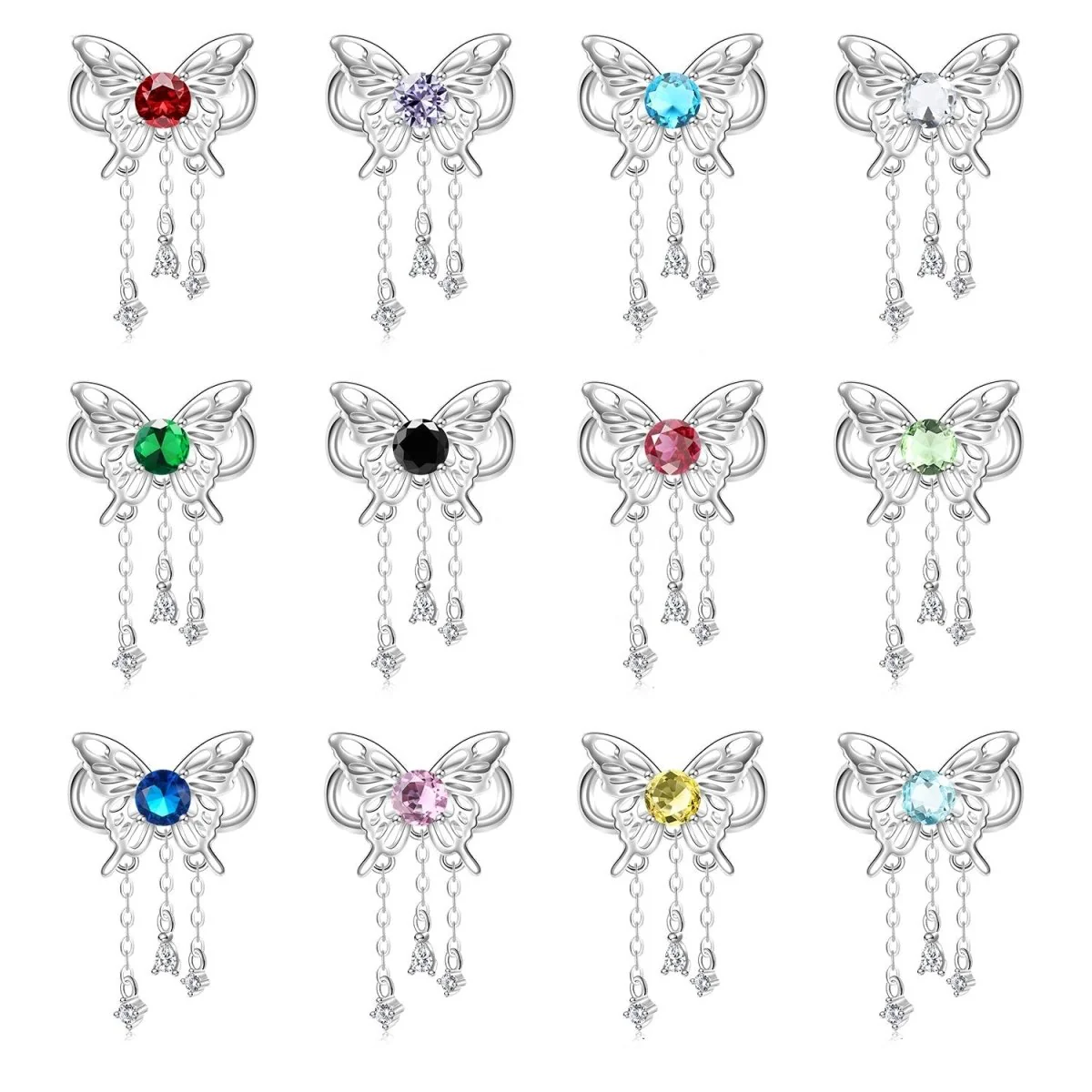 Butterfly Birthstone Dangle Charms