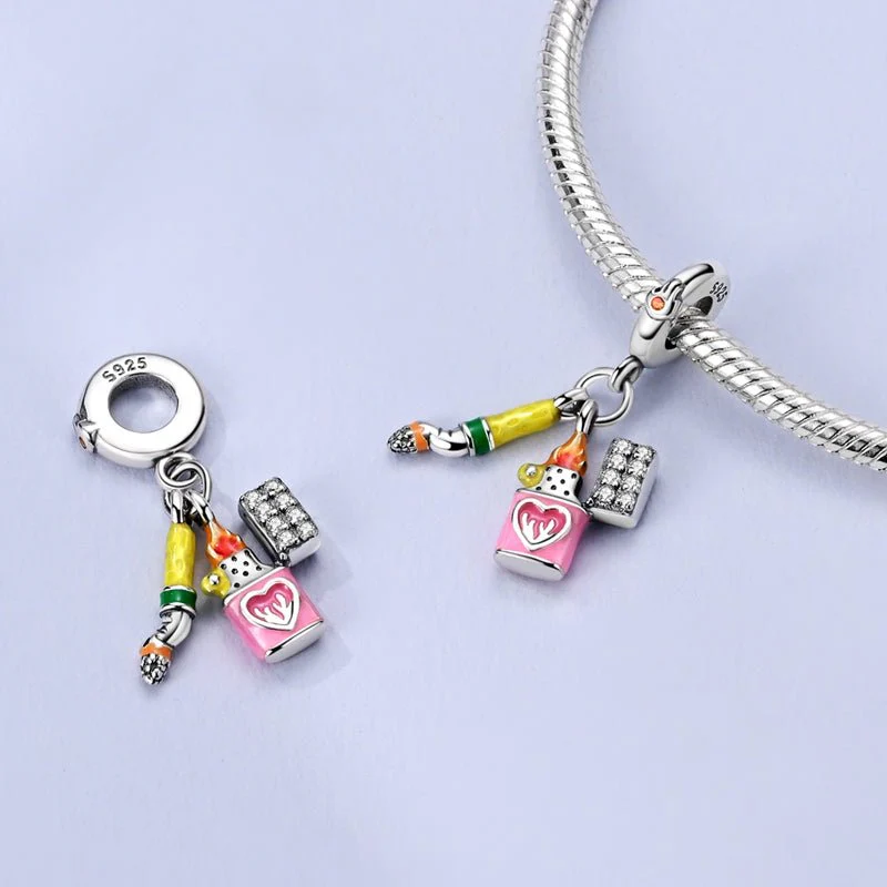 Cigarette & Lighter Dangle Charm