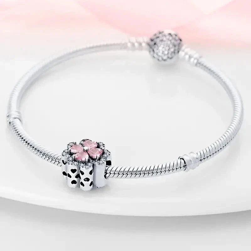 Pink Diamond Four-Leaf Clover Flower