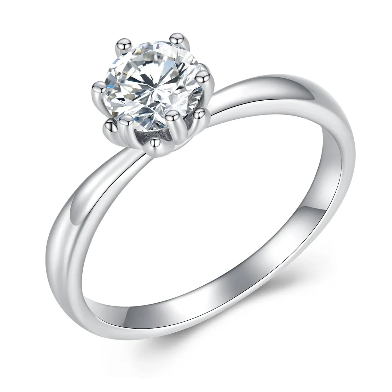 Pangama Classic Moissanite Solitaire Engagement Ring