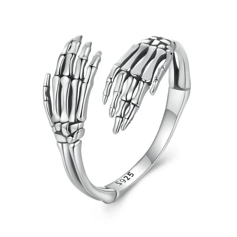 Halloween Skeleton Hands Hug Ring
