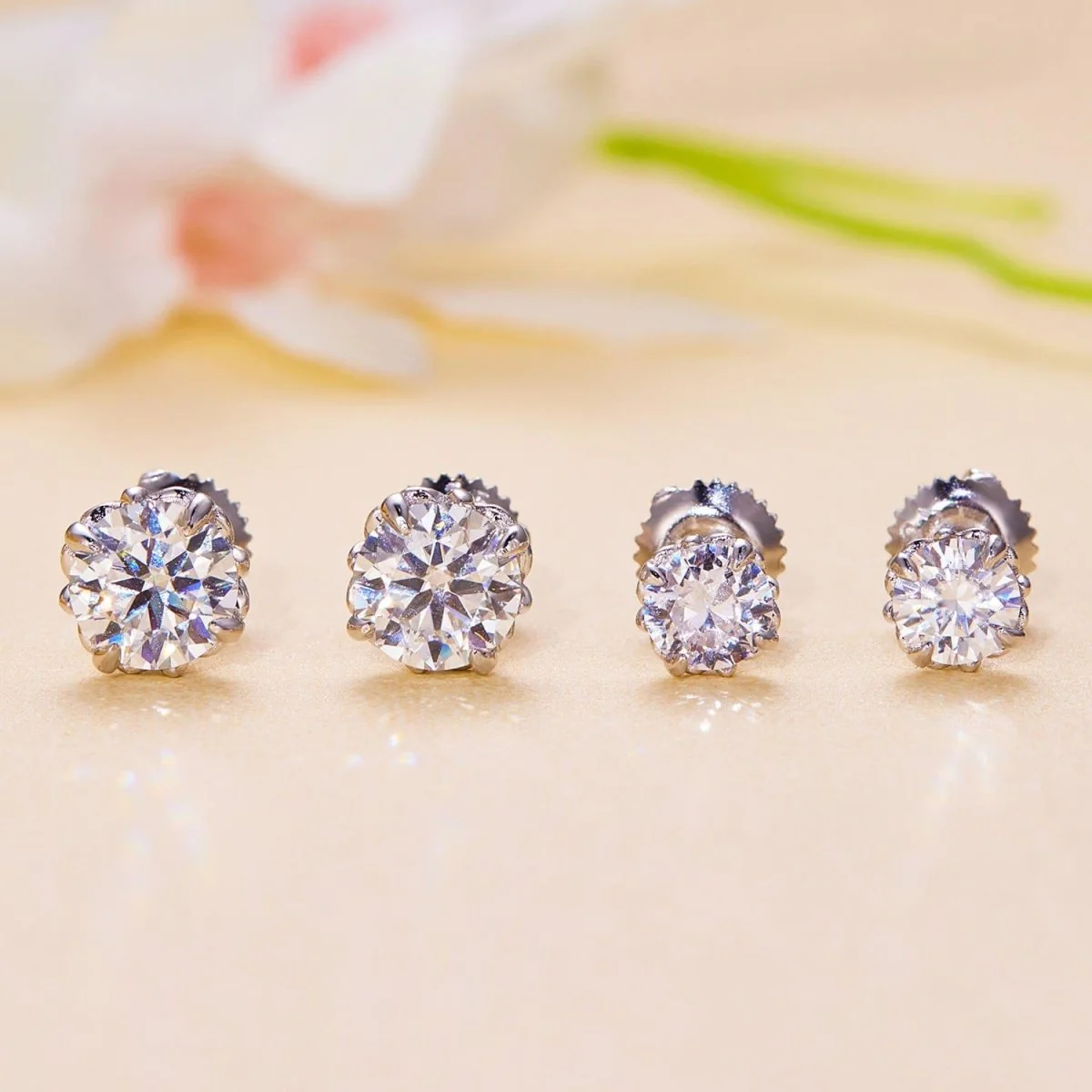 Pangama Moissanite Stud Earrings