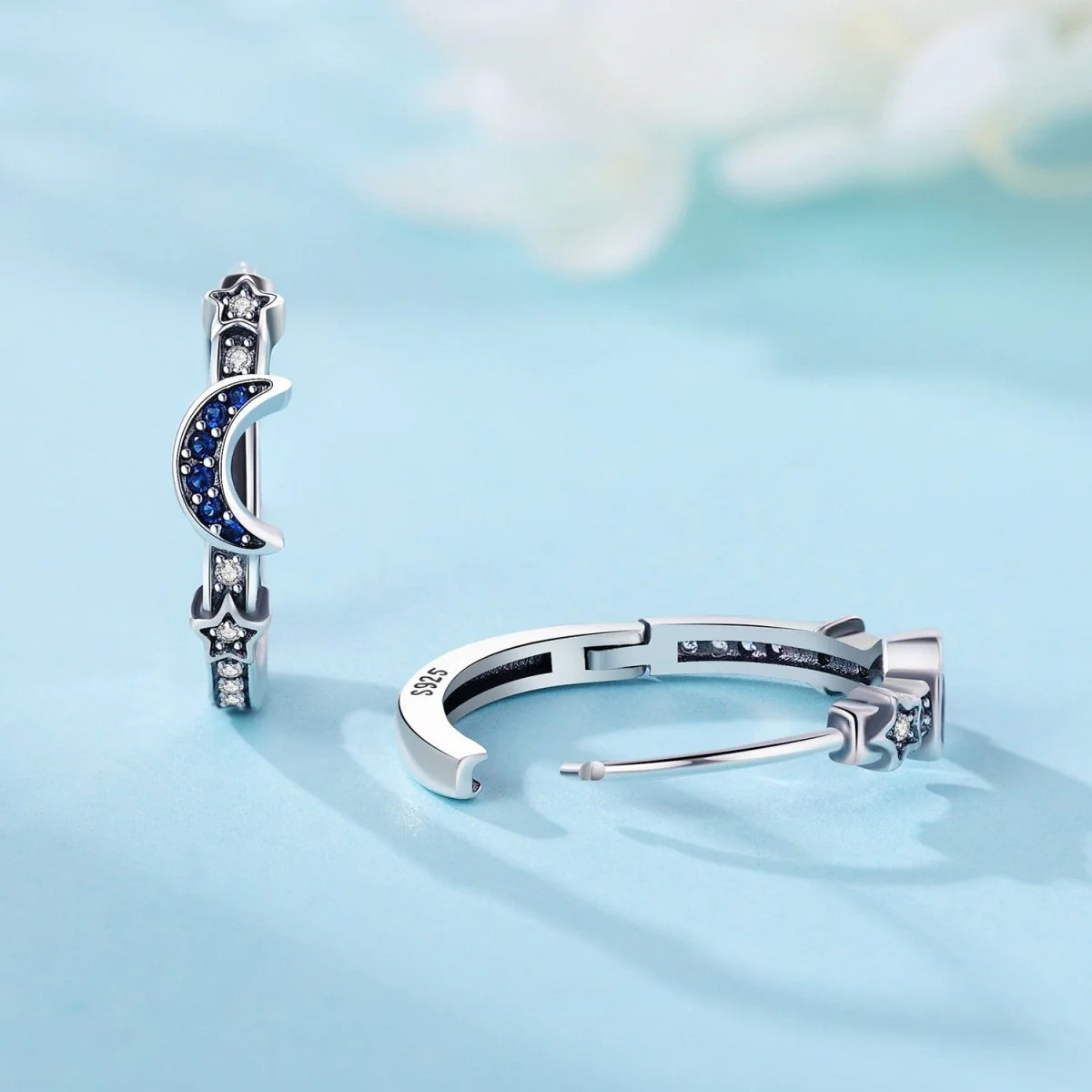 Star & Moon Hoop Earrings