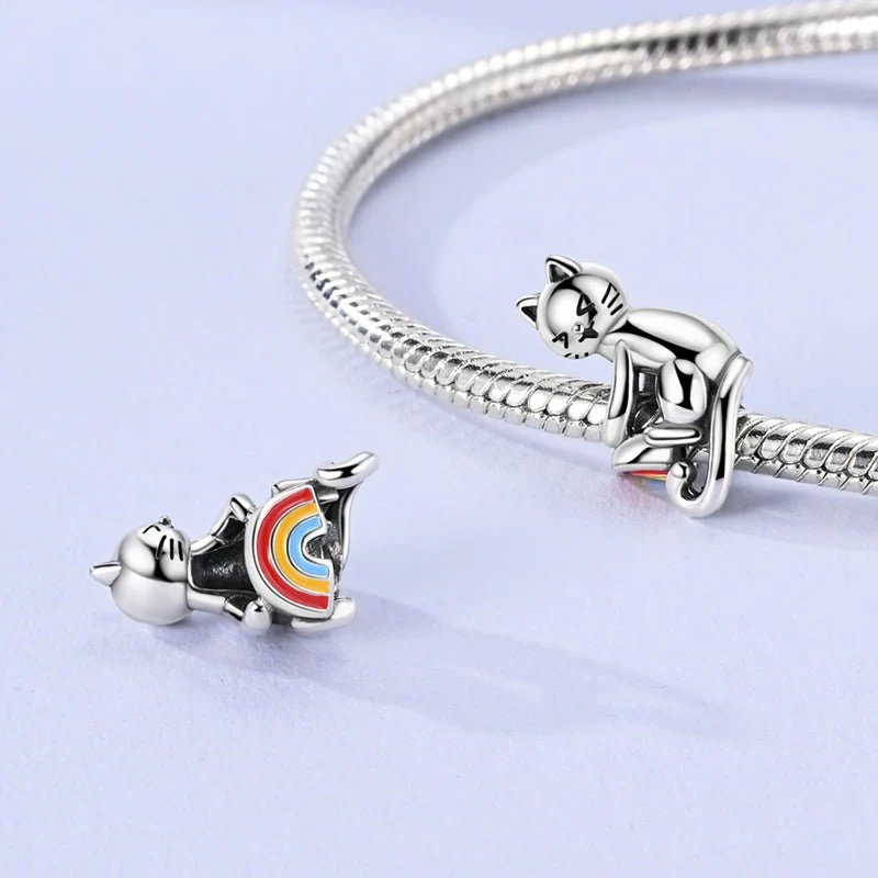 Cat with Rainbow Charm