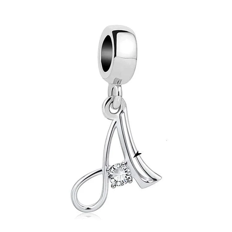Elegant Crystal Letter A~Z Alphabet Charm