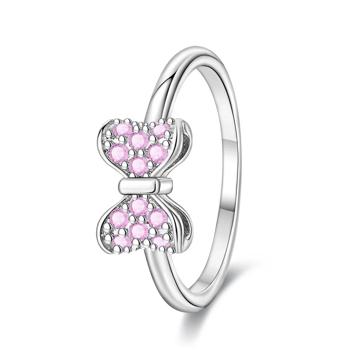 Pink Bow Sparkle Ring