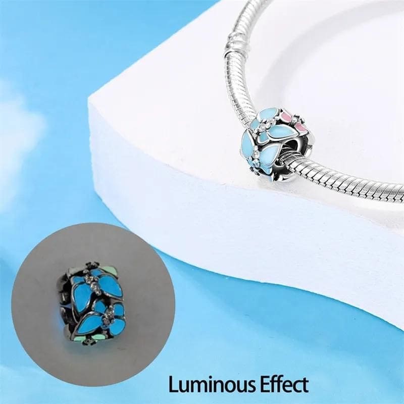 Glow in the Dark Luminous Spacer Butterflies Charm