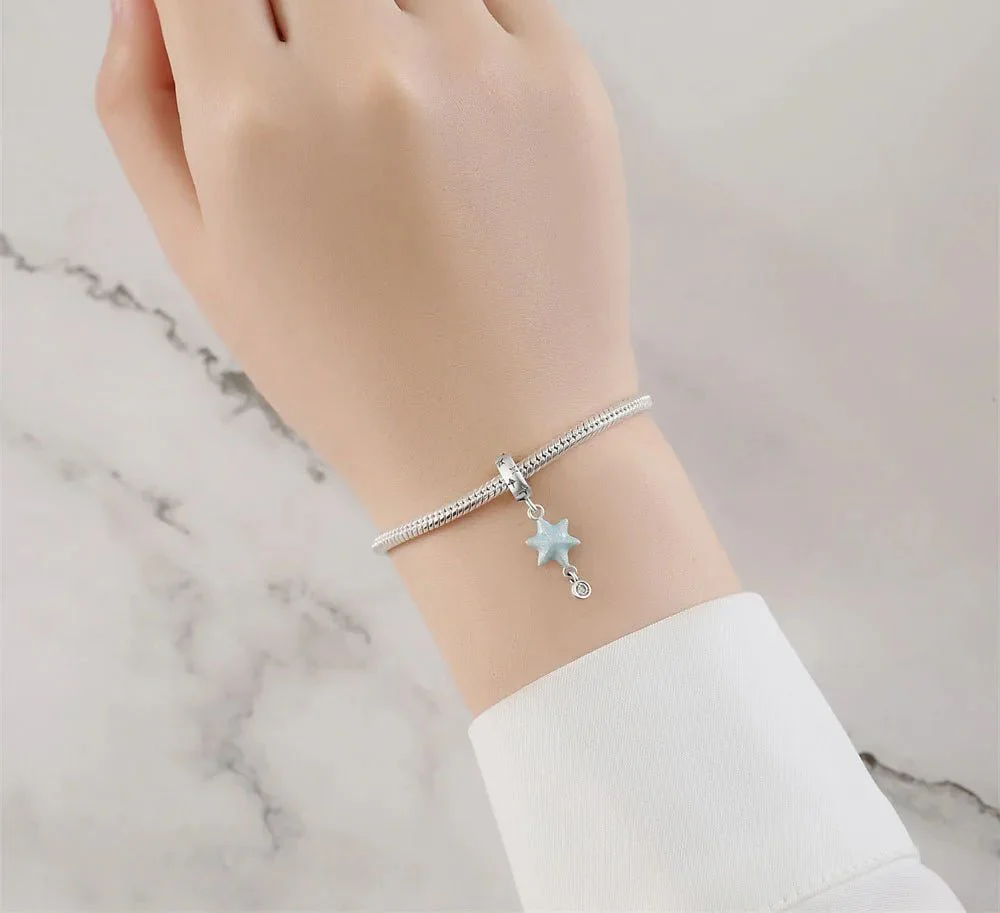 Celestial Galaxy Star Murano Dangle Charm