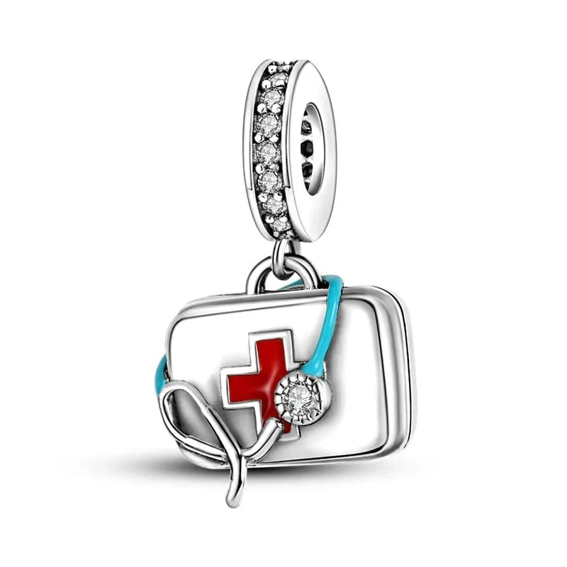 Medical First Aid Kit Dangle Charm