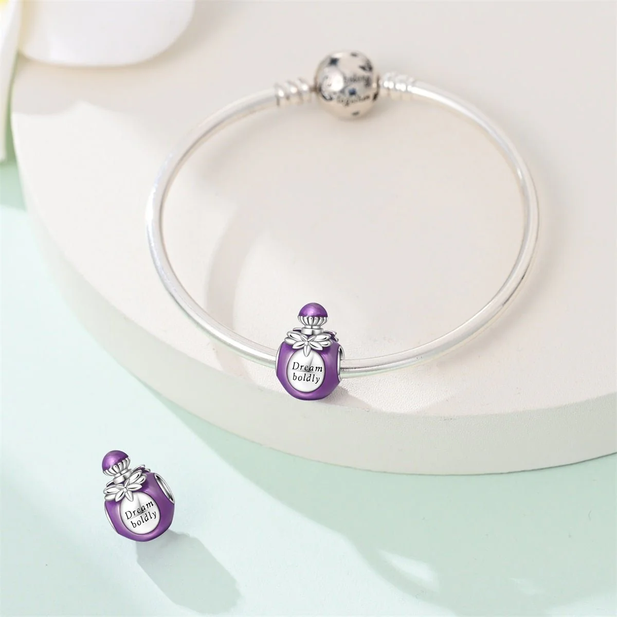 Dream Boldly Perfume Bottle Charm