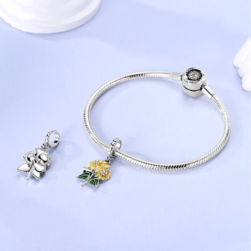 Sunflower Bouquet Dangle Charm