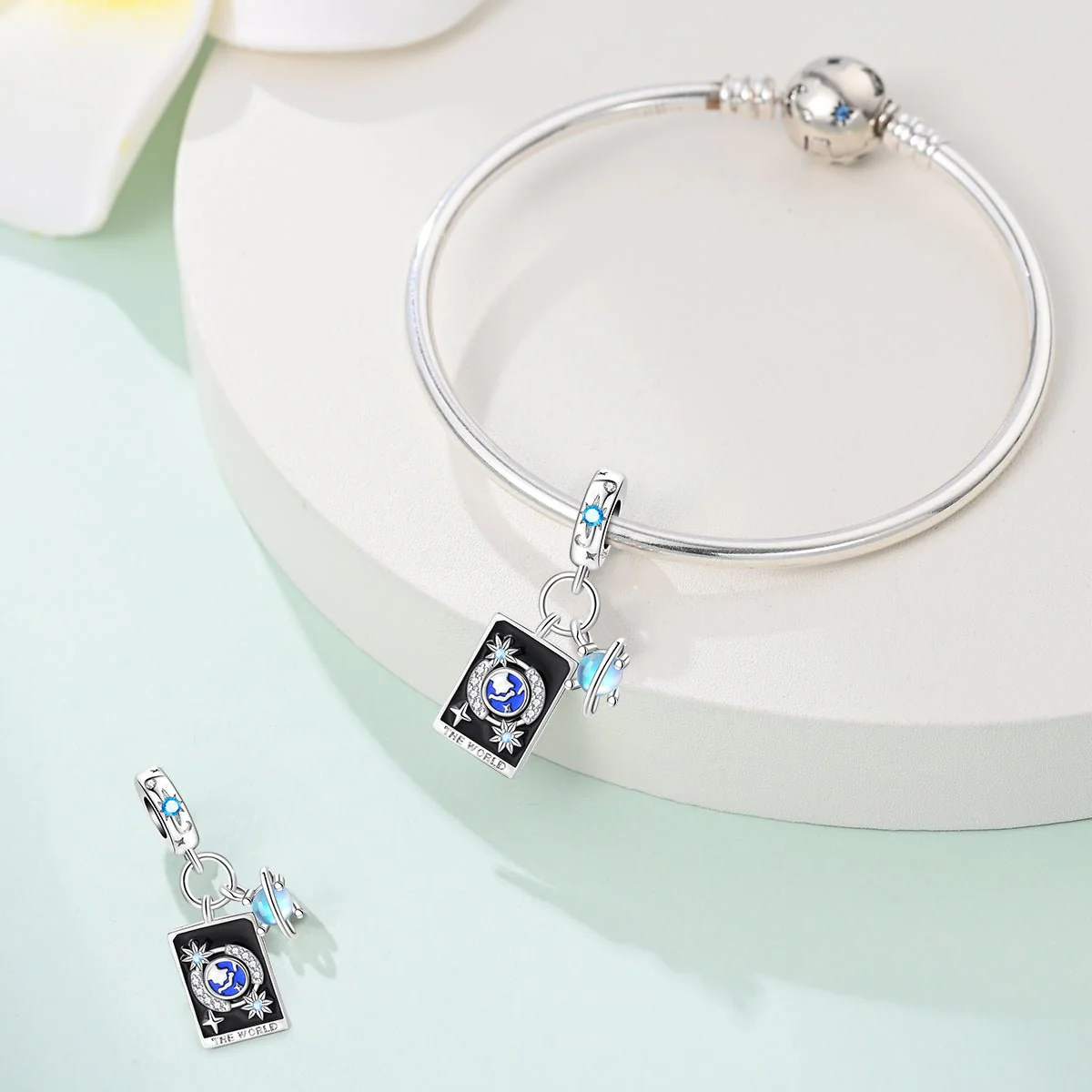 The World Tarot & Cosmic Planet Dangle Charm