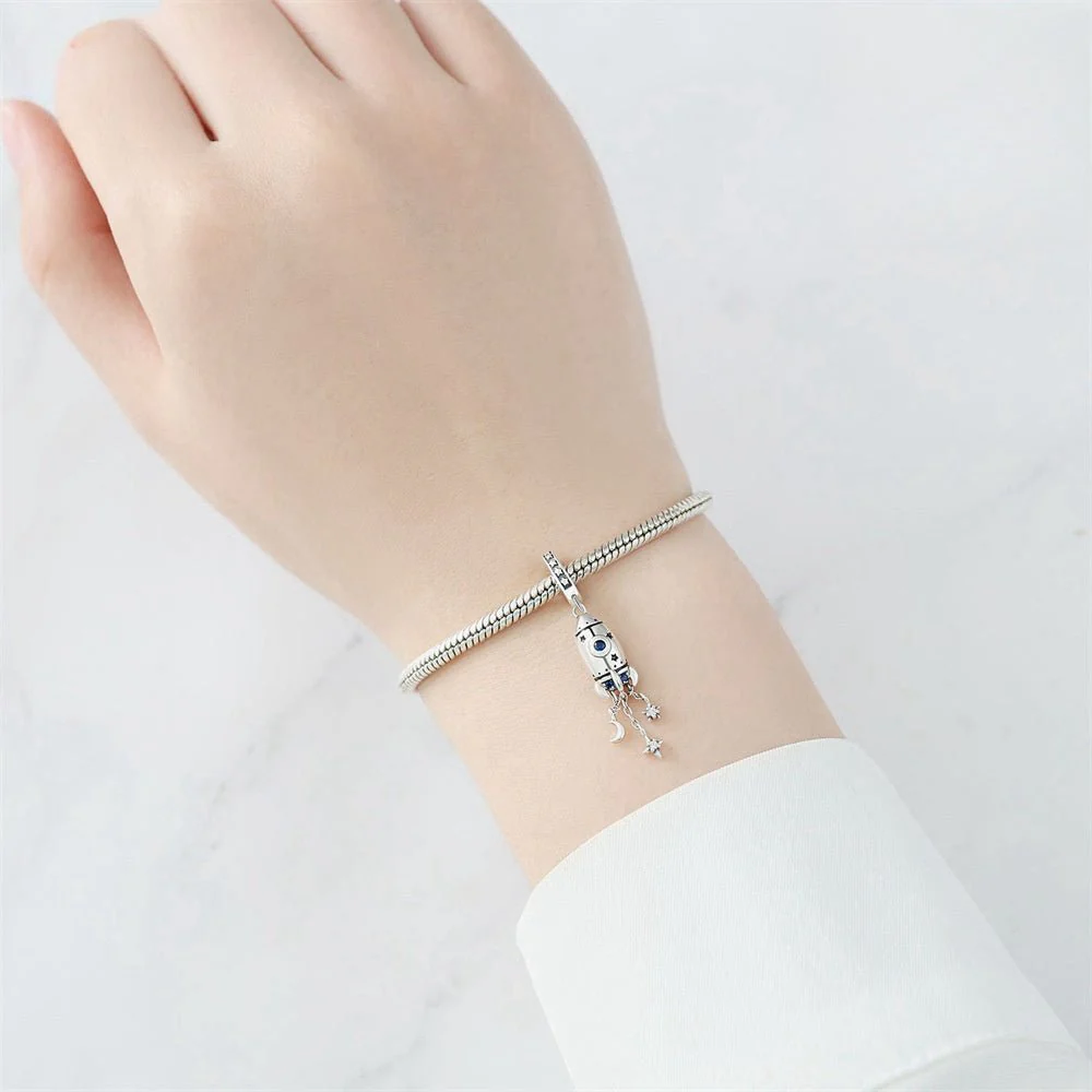 Space Love Rocket Charm