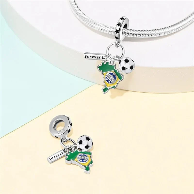 Brazil Football Charm