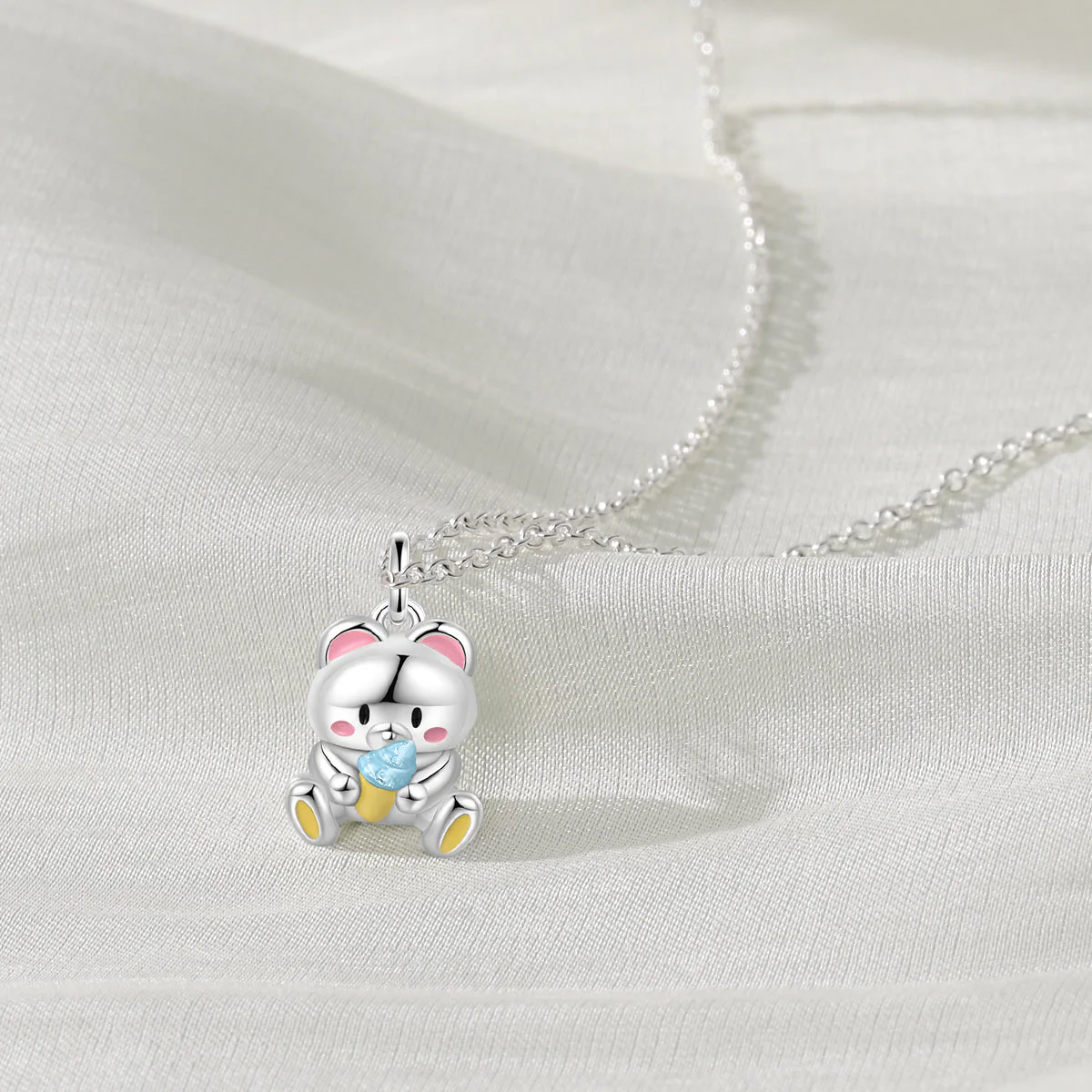 Ice Cream Bear Pendant Necklace