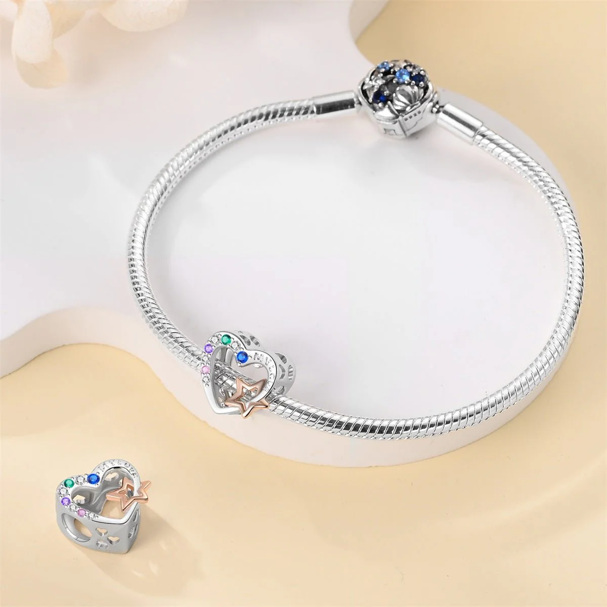 Lucky Star & Heart Charm