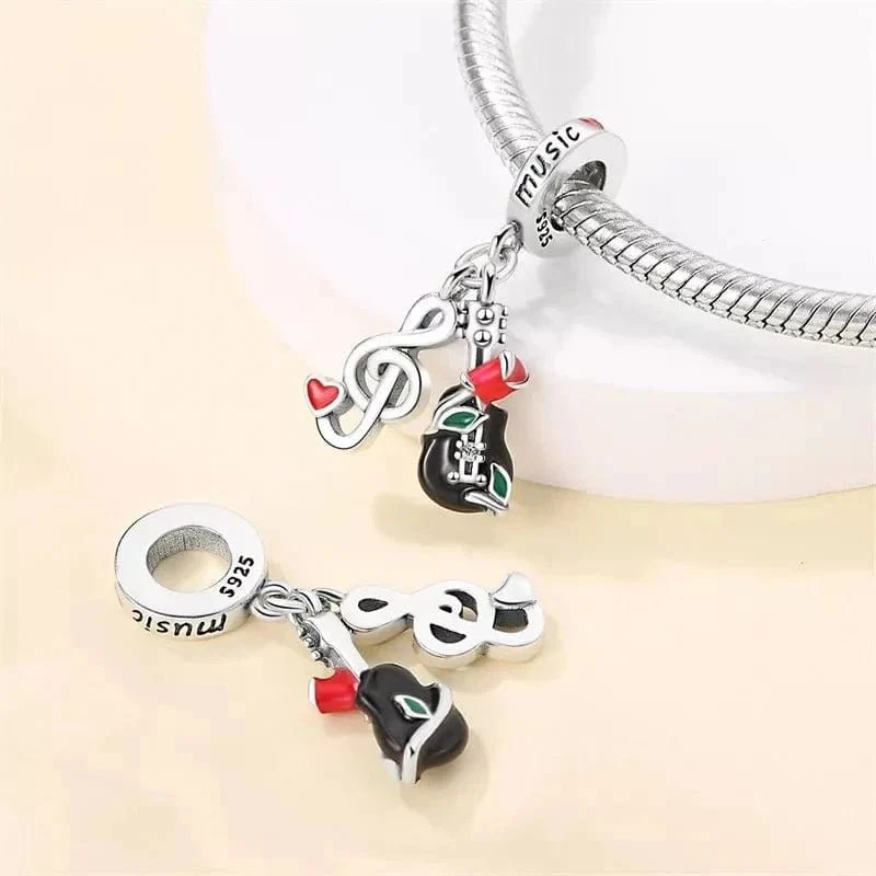 Romantic Music Love Dangle Charm