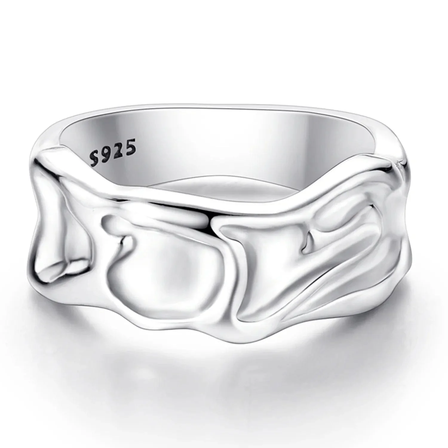 S925 Sterling Silver Wave Ring