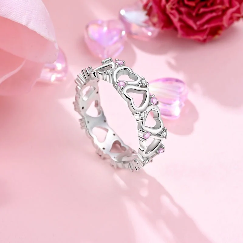 Eternal Love Heart Band Ring