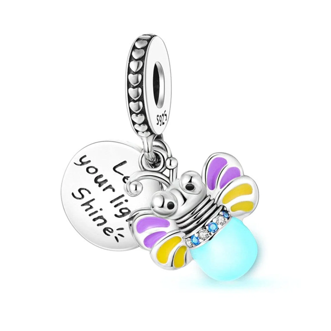 Glow in the Dark Luminous Honey Bee Dangle Charm