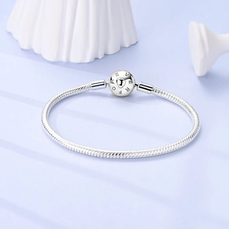 Sparkling Pink Heart Charm Bracelet