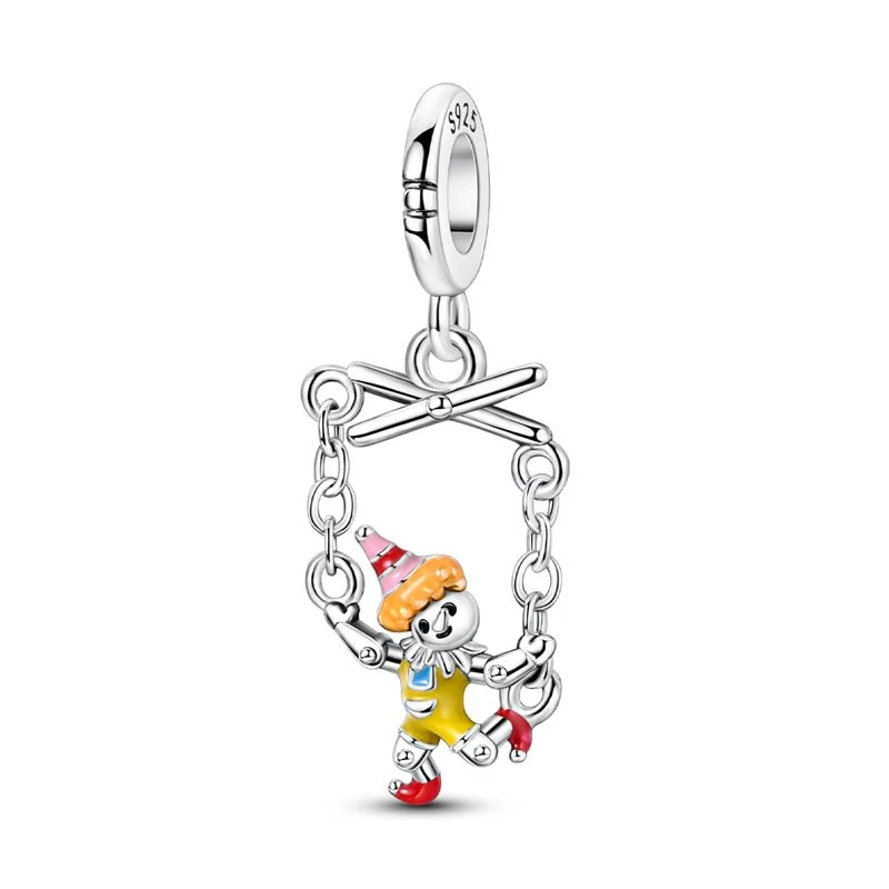 Clown on Swing Dangle Charm