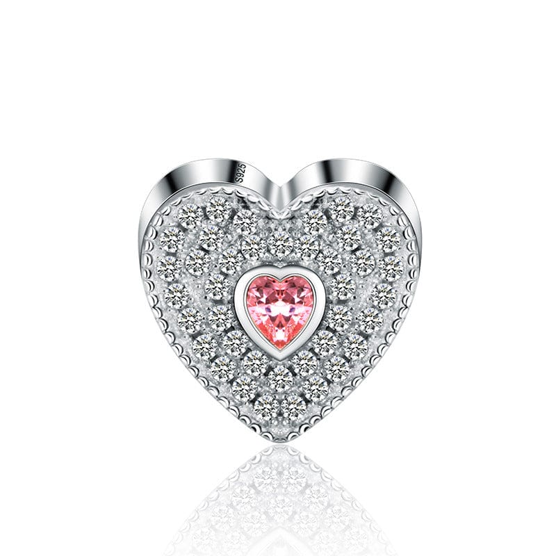 Personalized Sparkling Heart Photo Charm