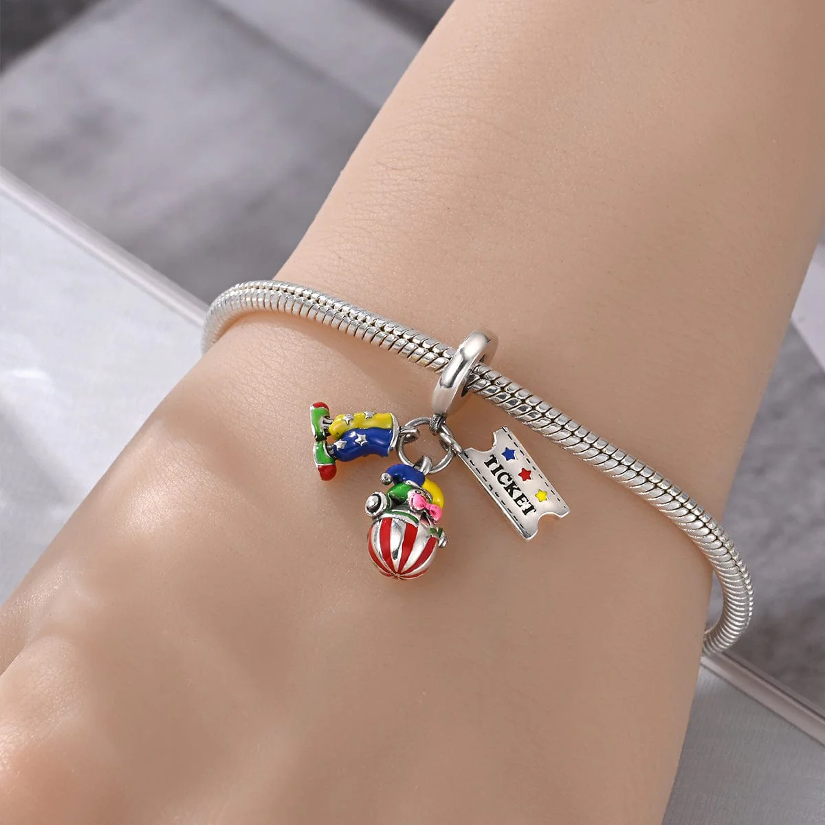 Clown & Circus Ticket Dangle Charm