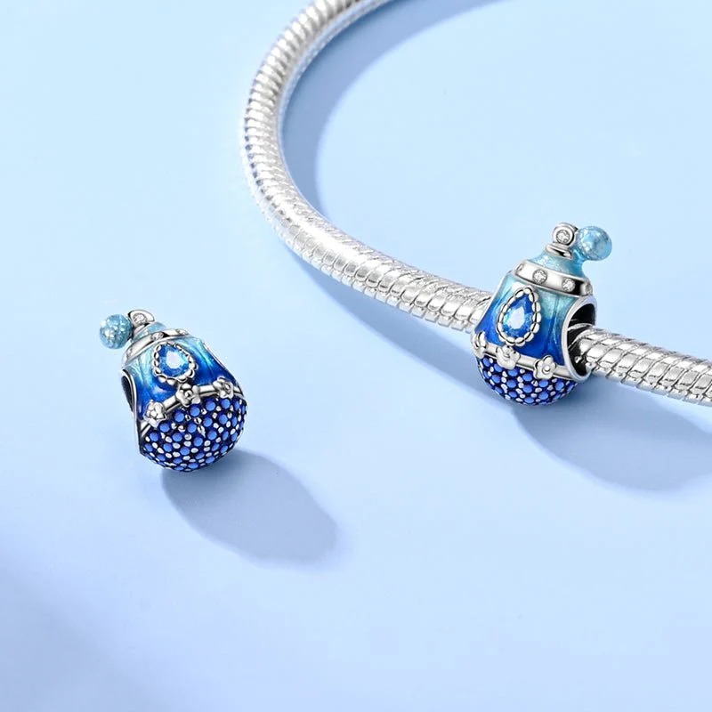 Royal Blue Gem Perfume Bottle Charm