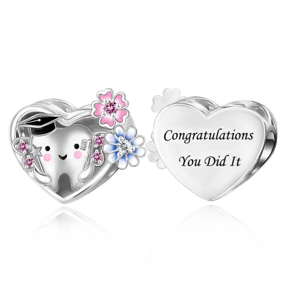 “Congratulations You Did It!” Graduation Tooth Charm