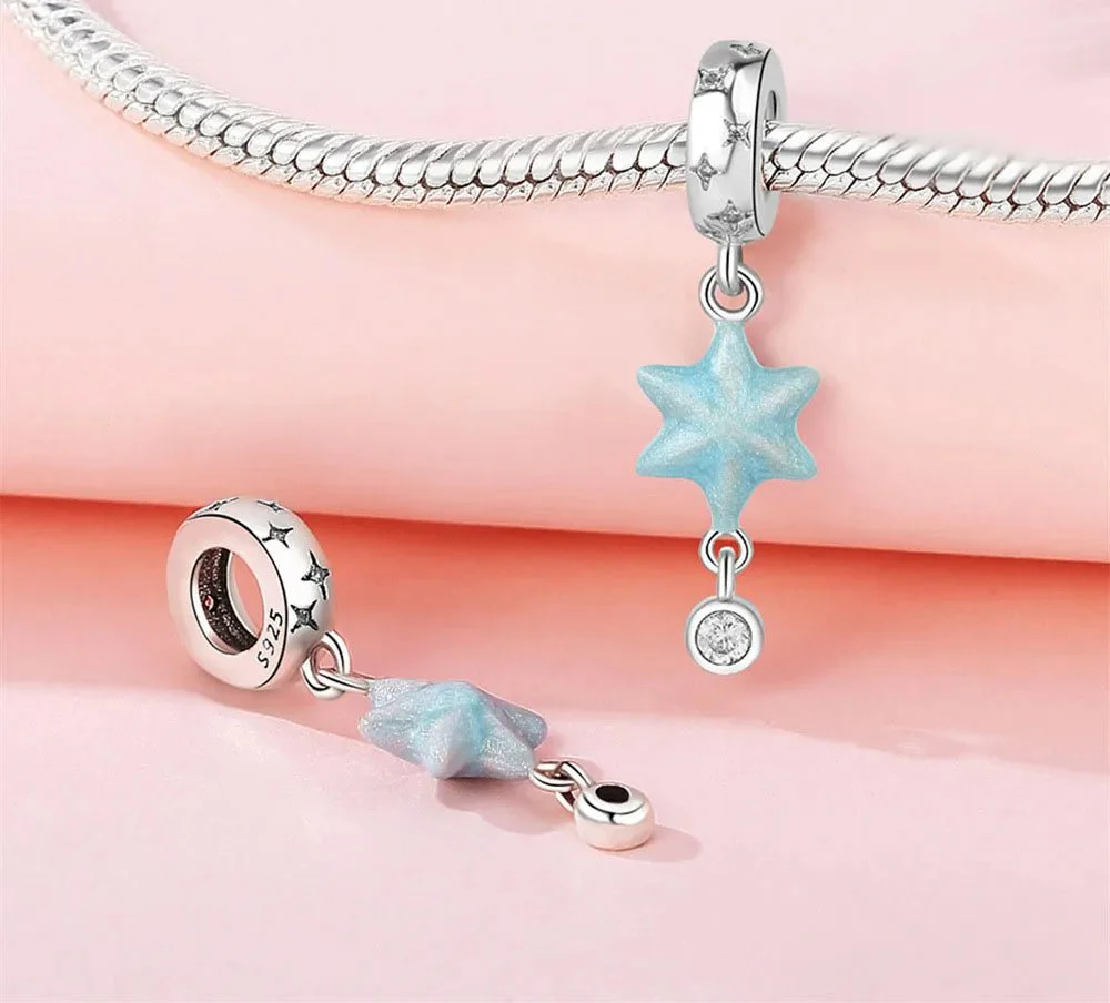 Celestial Galaxy Star Murano Dangle Charm