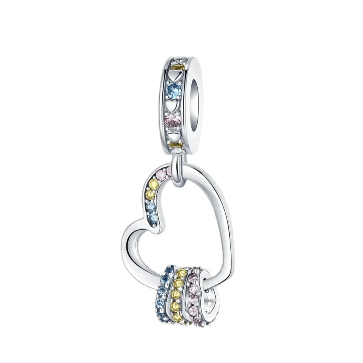 Sparkling Heart Full of Hearts Dangle Charm