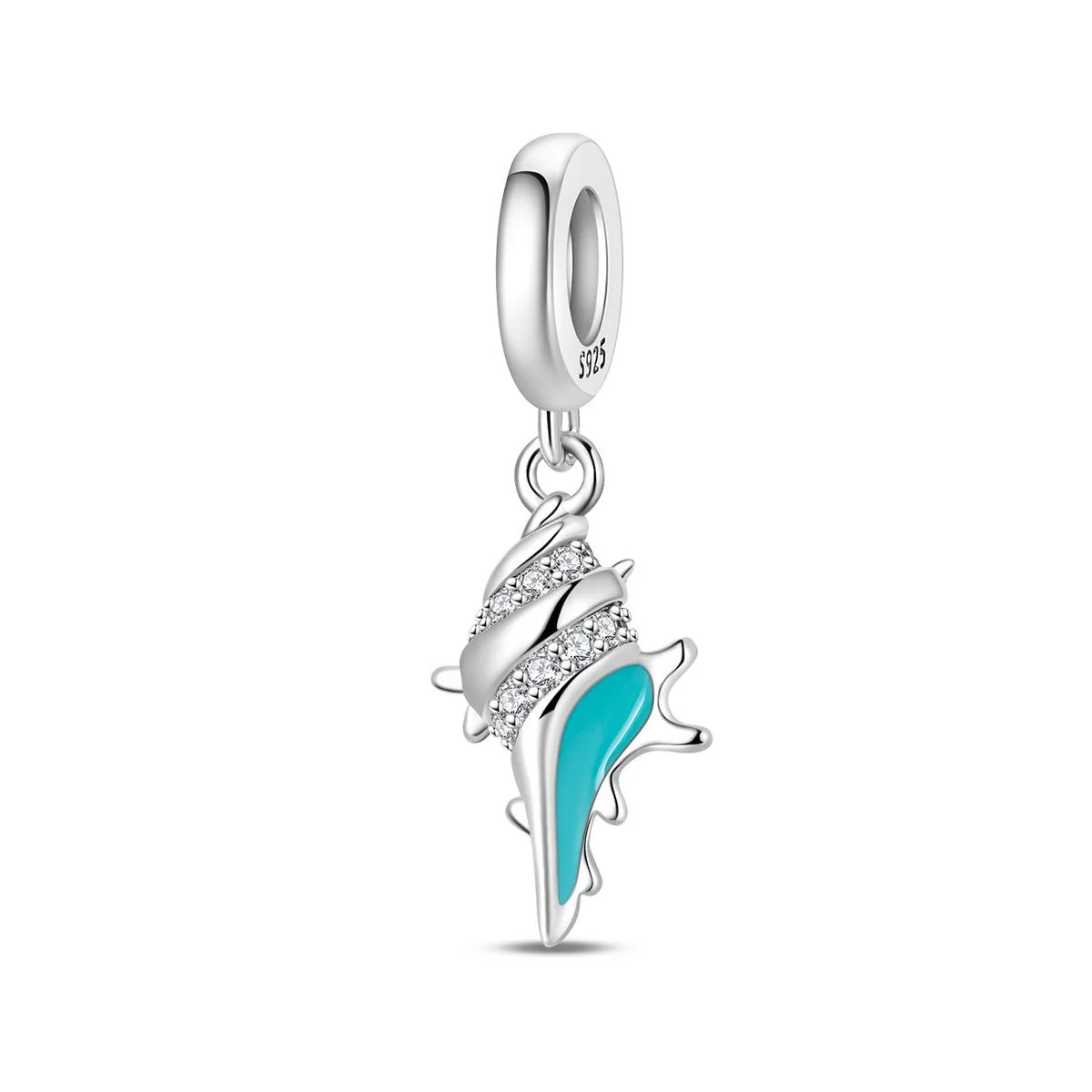 Turquoise Conch Shell Dangle Charm
