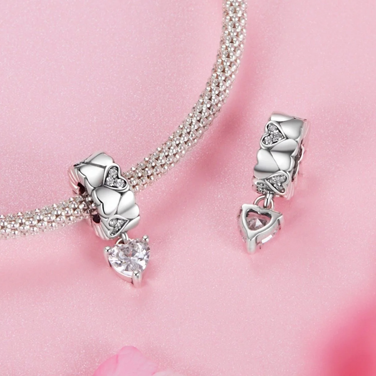 Heart-Shaped Diamond Charm