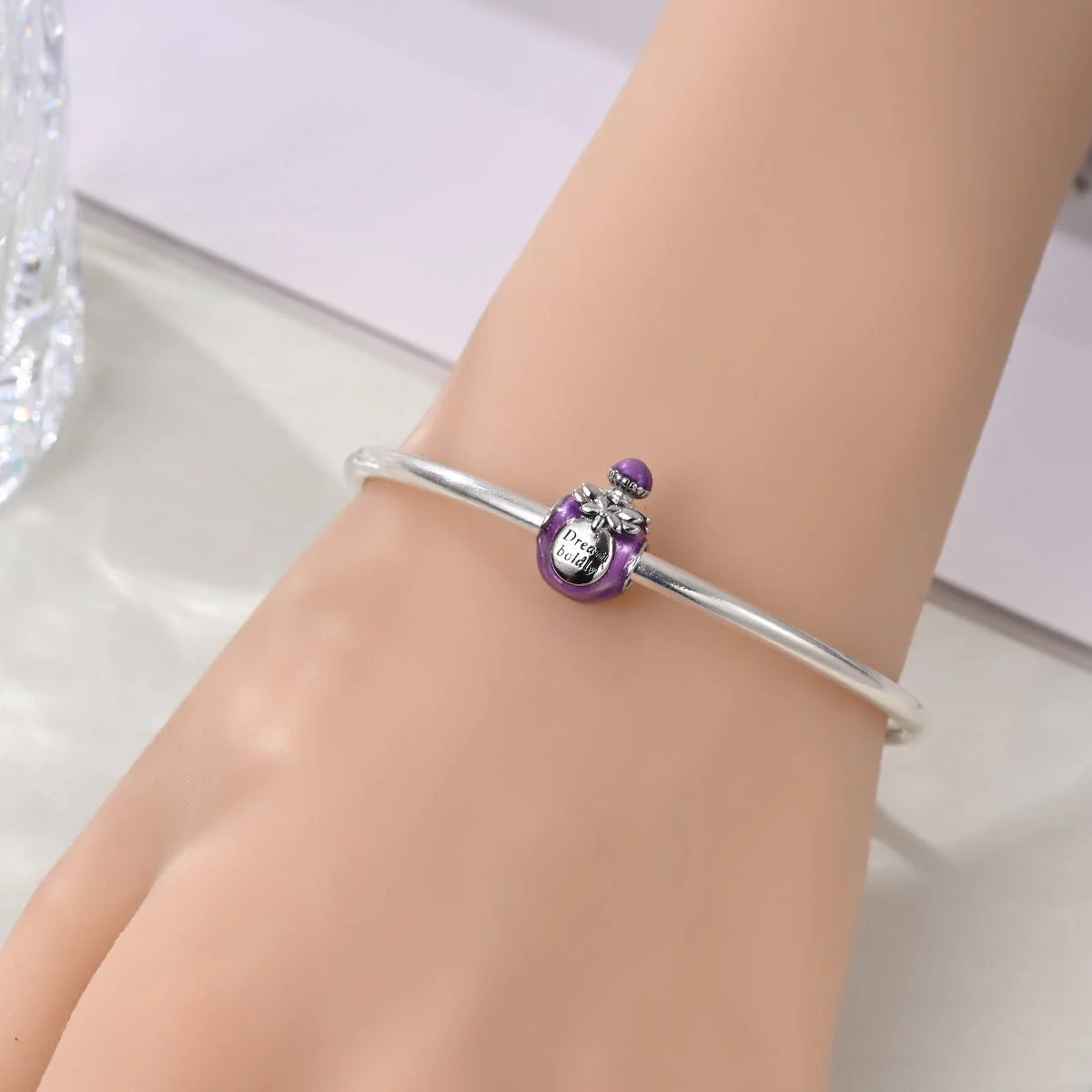 Dream Boldly Perfume Bottle Charm