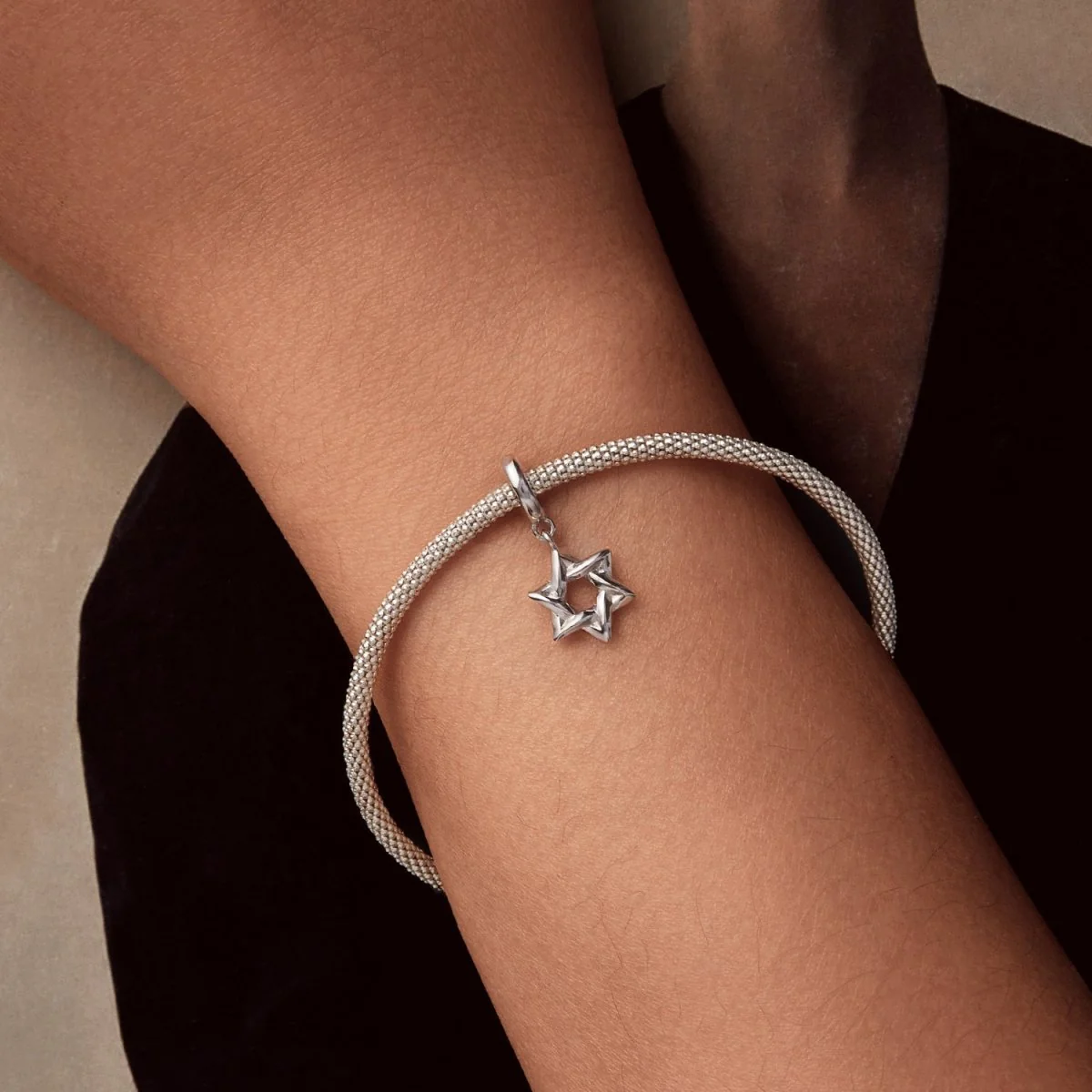 Interwoven Star Dangle Charm