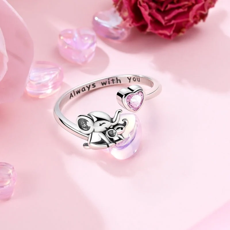 Always With You Elephant Heart Ring