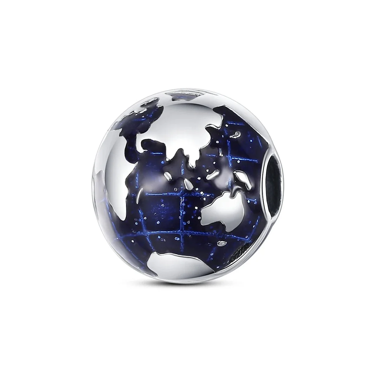 Blue Globe Clip Charm