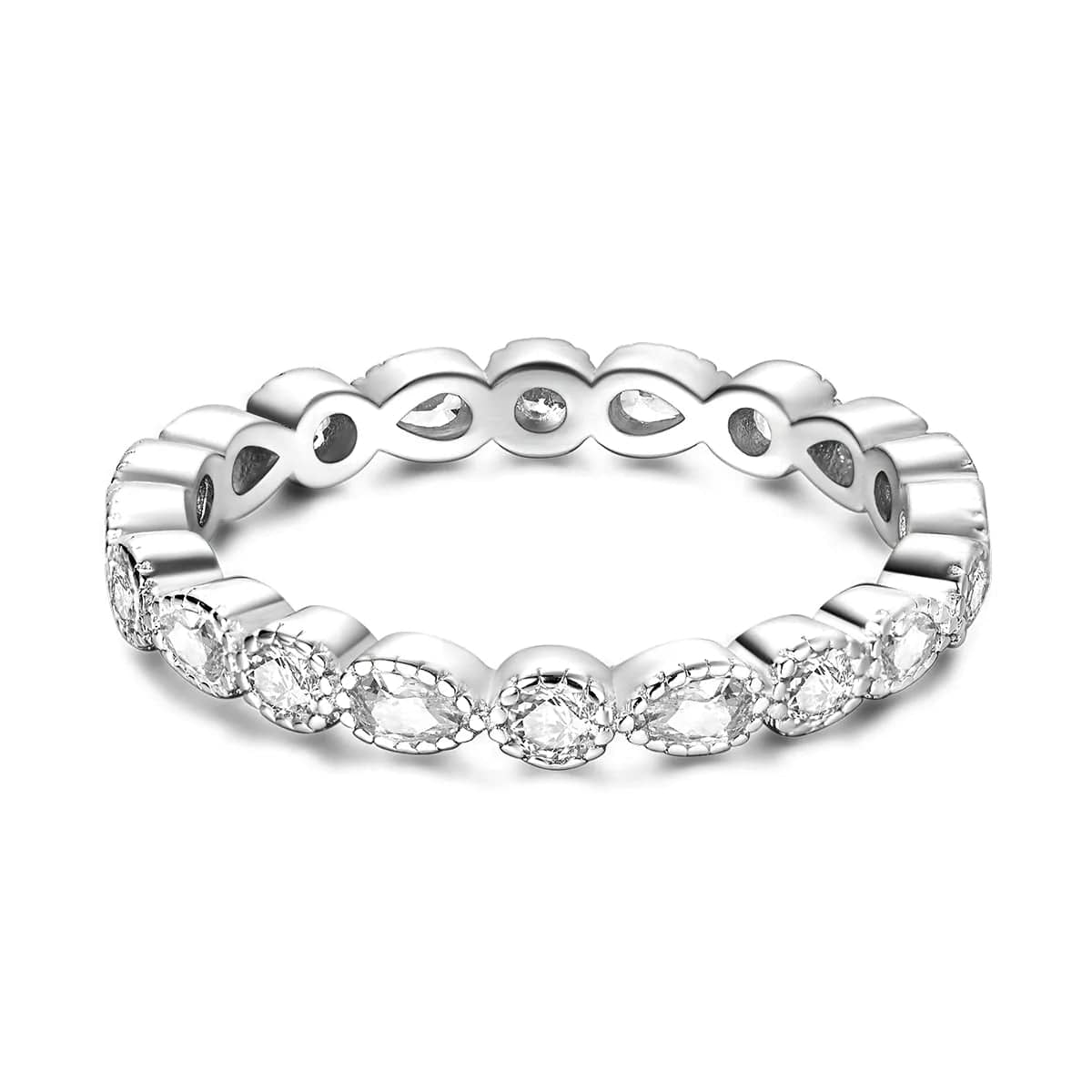 Marquise & Round Diamond Eternity Ring