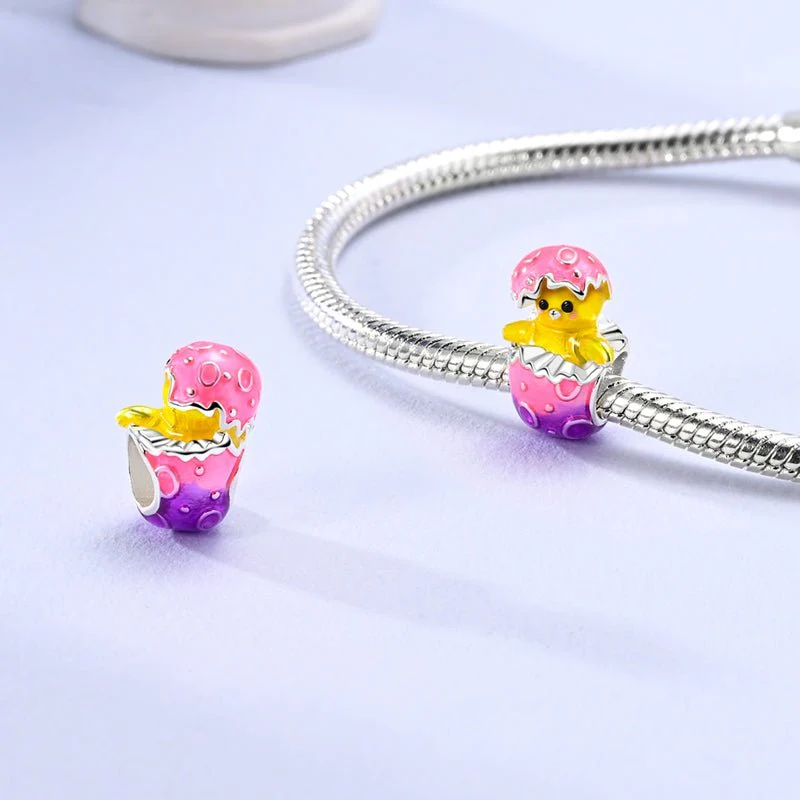 Cute Chick in Egg Charm