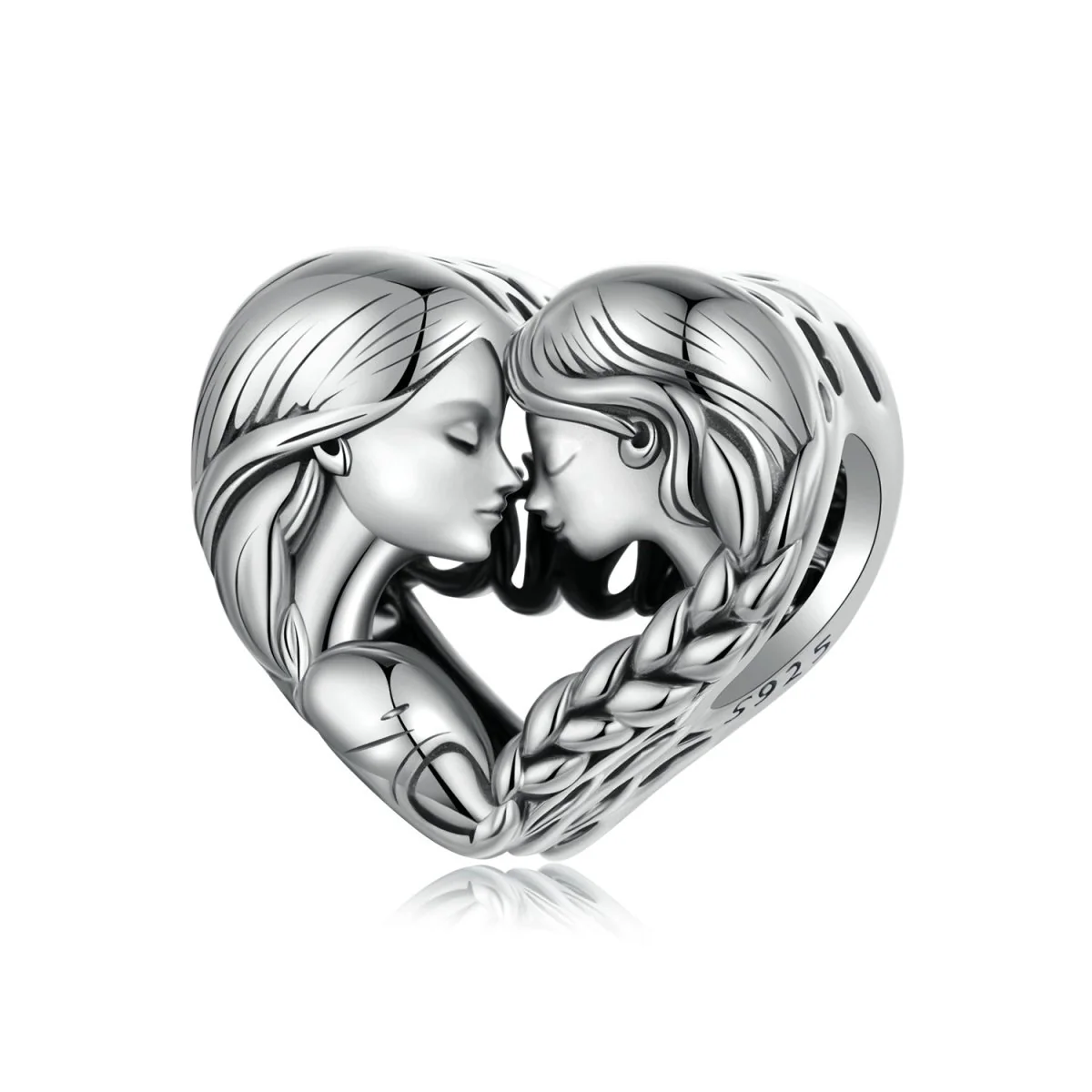 Love You Sister Heart Charm