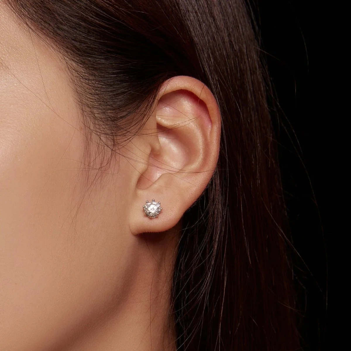 Pangama Classic Moissanite Stud Earrings